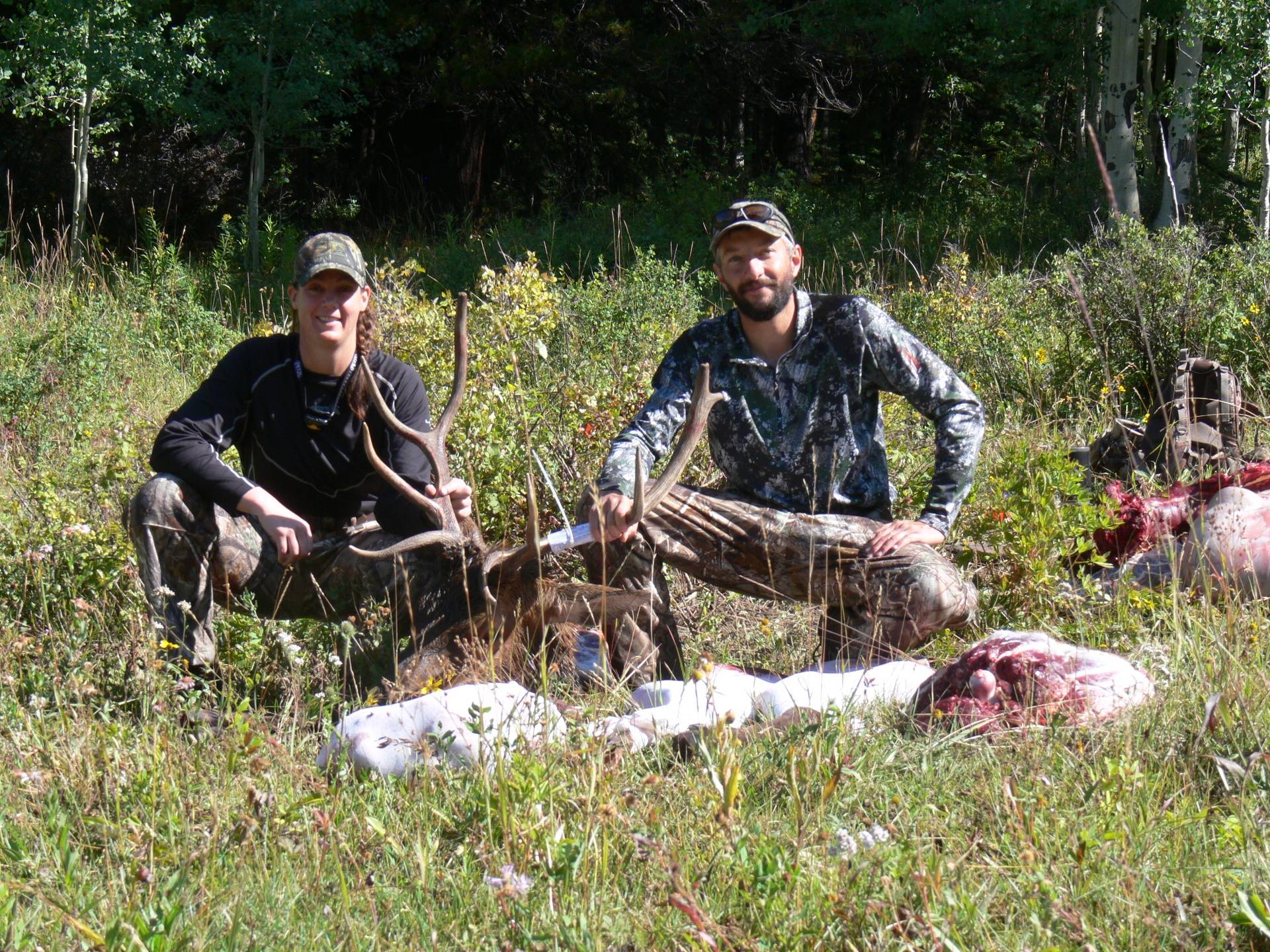 Welder Ranch and outfitter Services Couple with elk harvest Welder Ranch and outfitter Services Couple with elk harvest