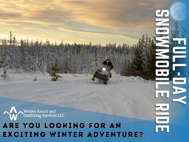 On a full-day snowmobile ride with Welder Ranch and Outfitting Services, you can expect a day full of excitement, adventure, and stunning views. You'll start the day by meeting your expert guide.