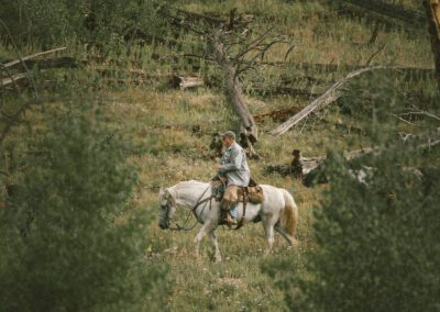Welder Ranch and Outfitting Services with Pack Horses on the trail