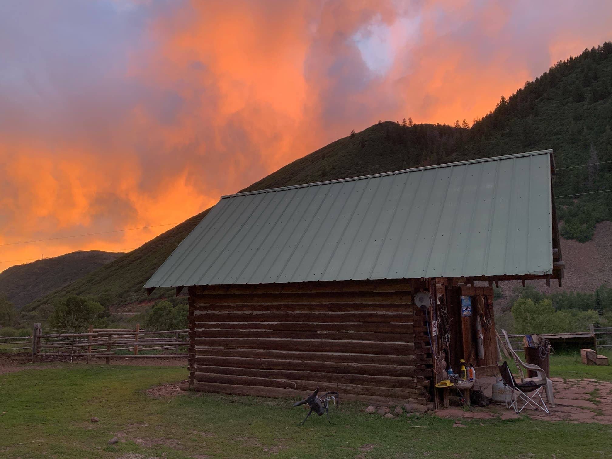 Welder Ranch and Outfitting Services 2024 Fall sunset in Meeker